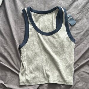 Hollister Gray and Blue Tank Top